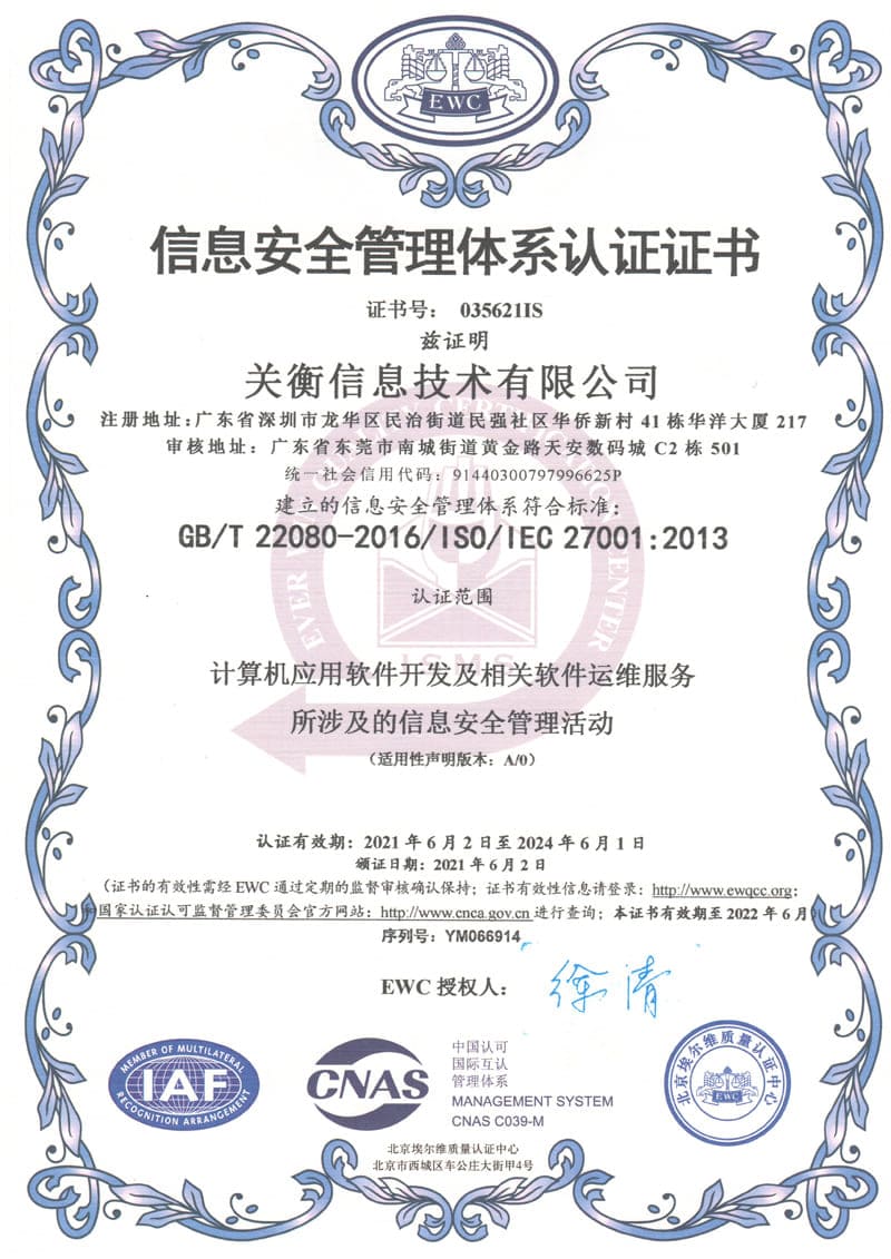 ISO27001信息安全管理体系